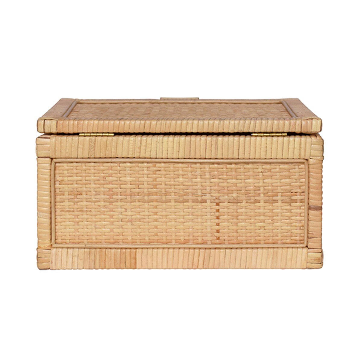 Reed Rattan Box brass foot detail