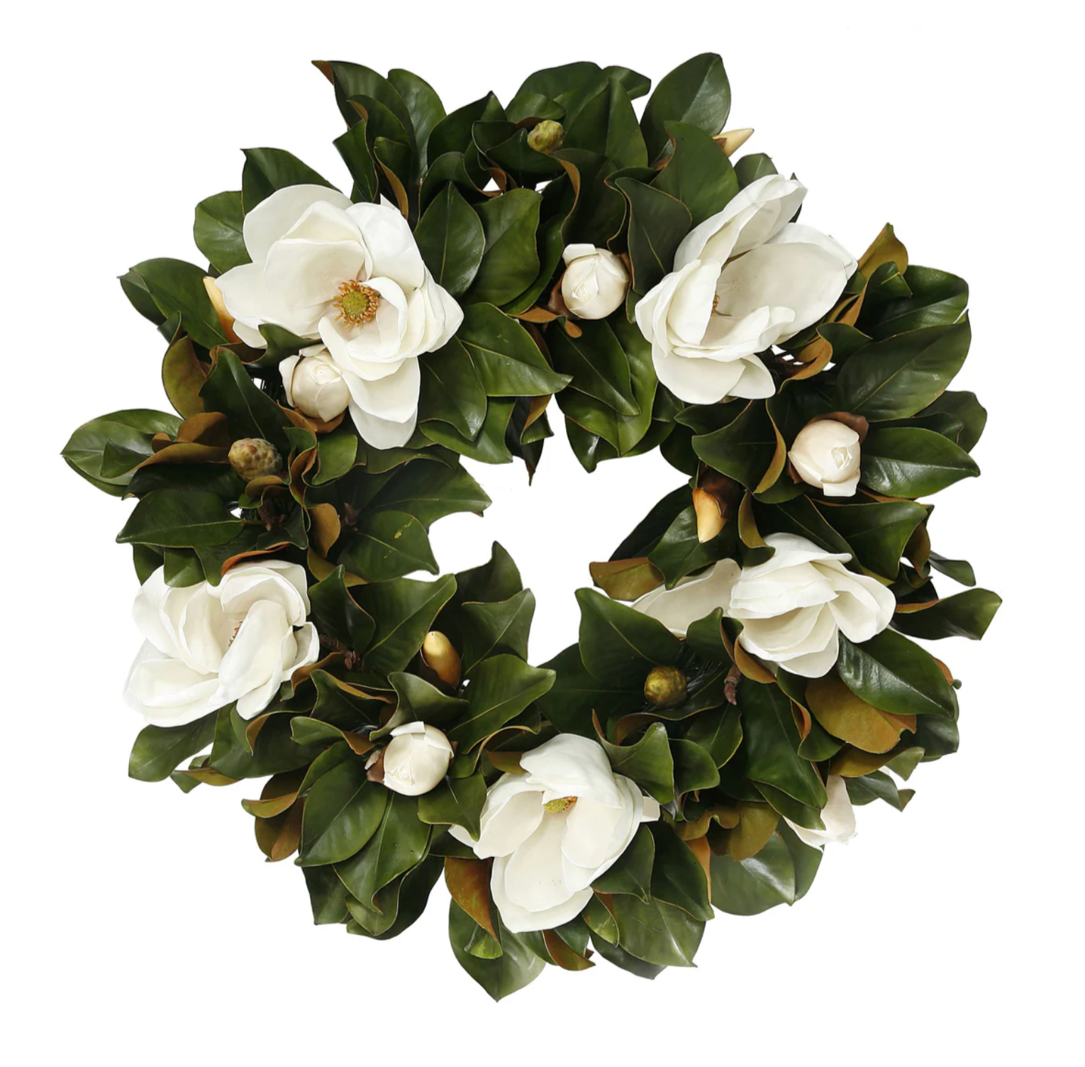 Magnolia Wreath – 30" Luxury Faux Floral Wreath