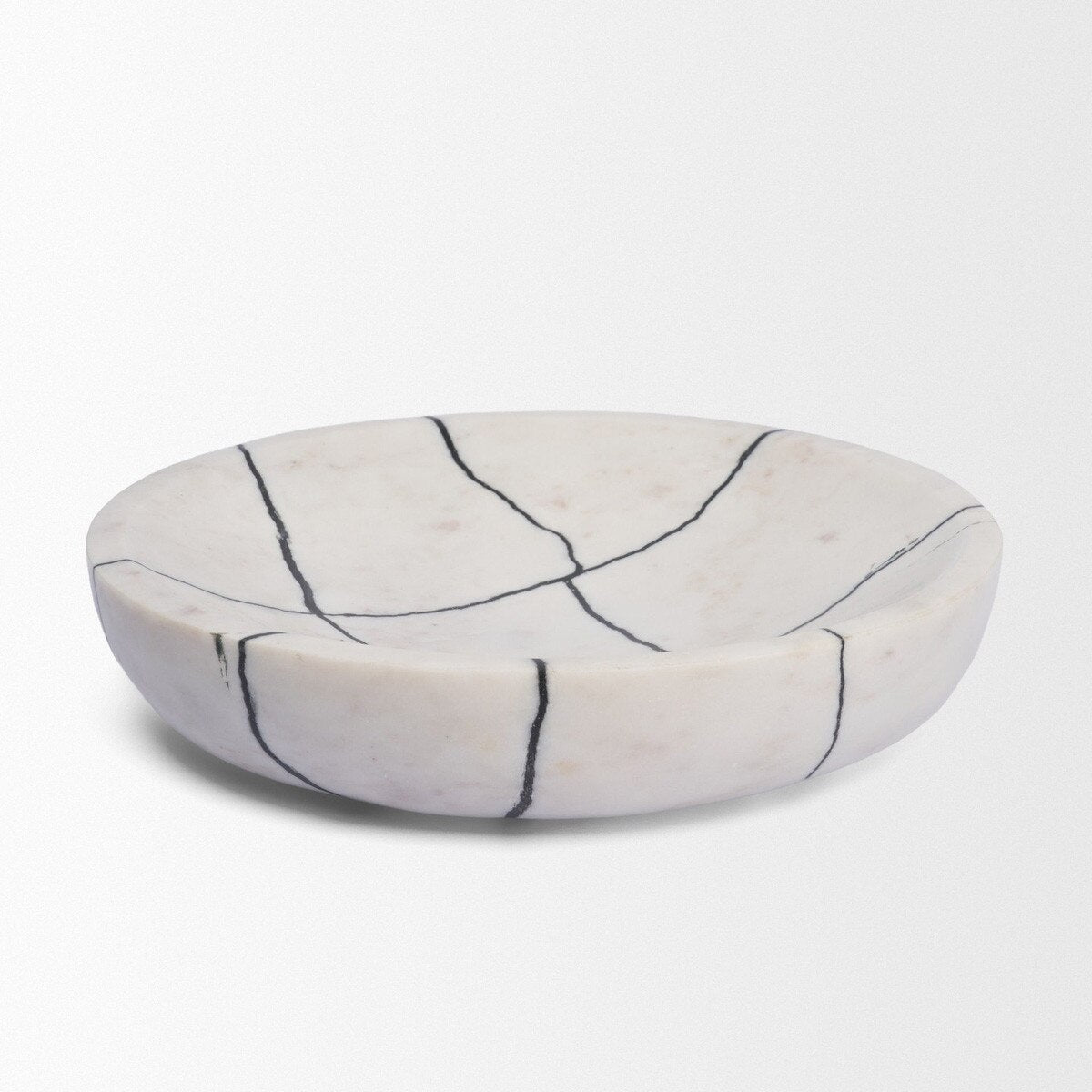 Serene White Marble Bowl round side profile