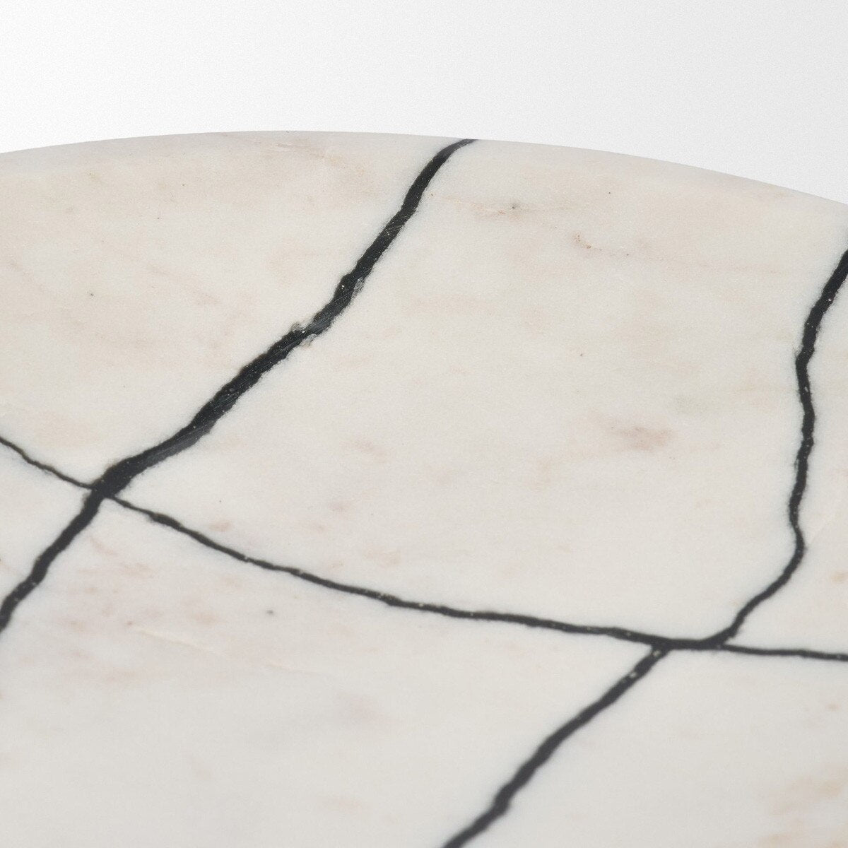 Serene White Marble Bowl round styled on counter