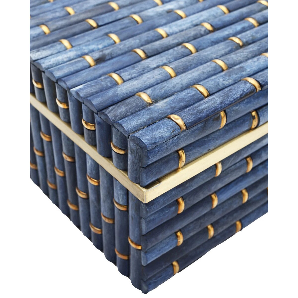 Shibori Nesting Boxes styled on console