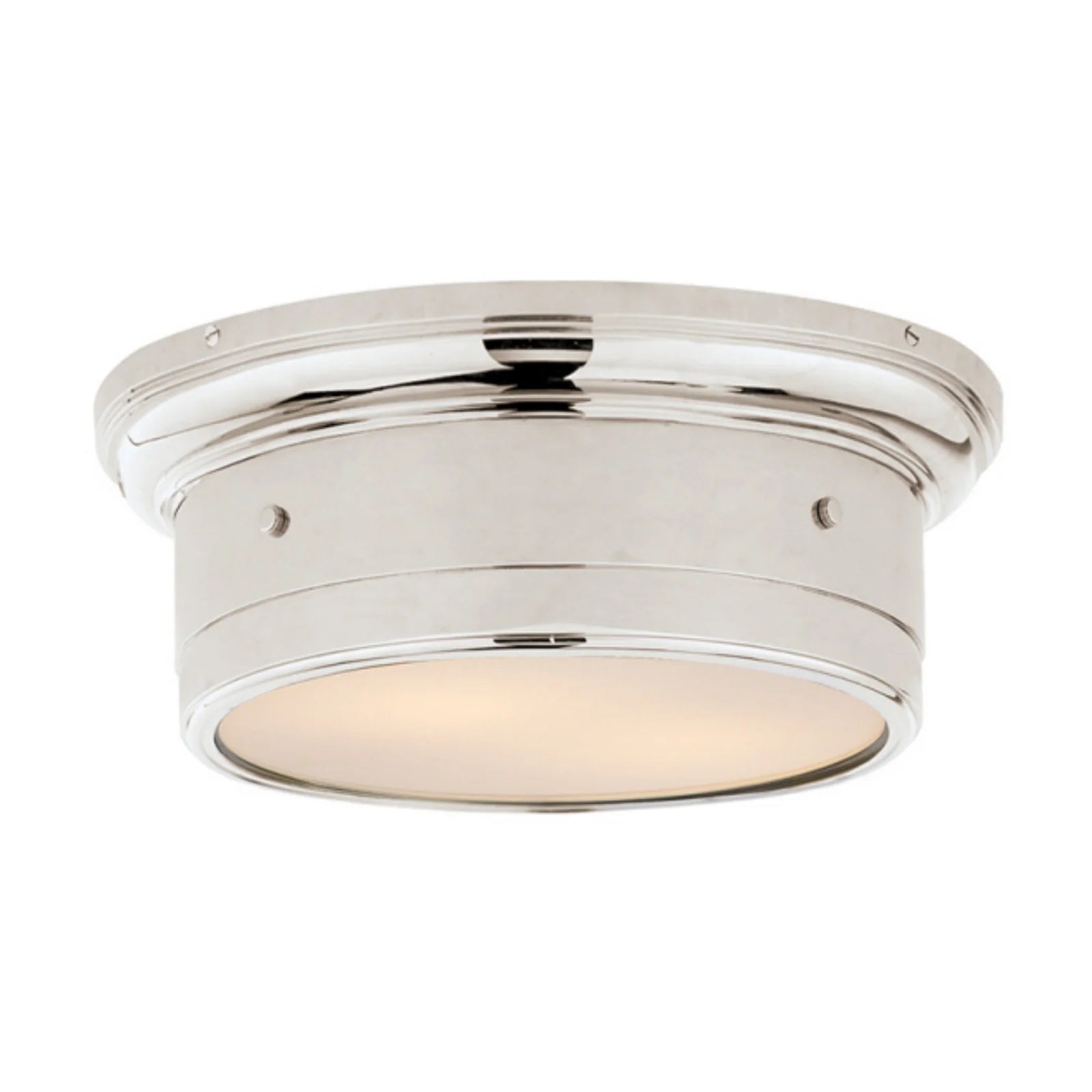 The Lucca Low-Profile Glass Flush Mount