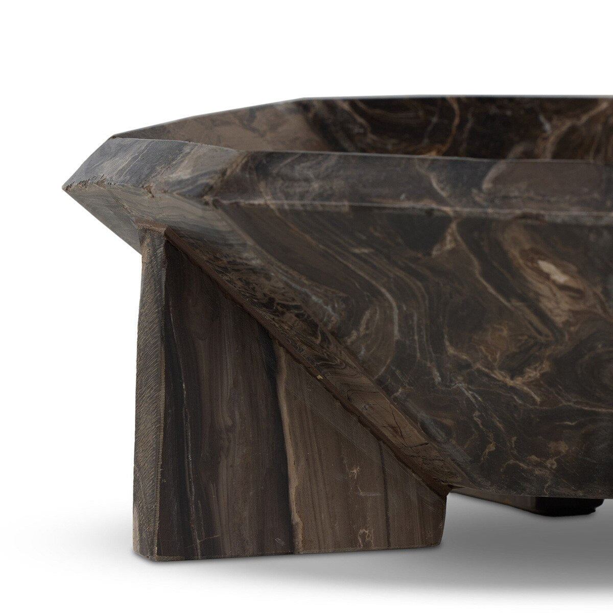 Strata Marble Bowl styled on dining table