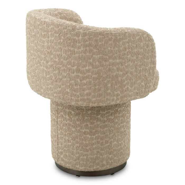 Aventine swivel dining chair, back angled view