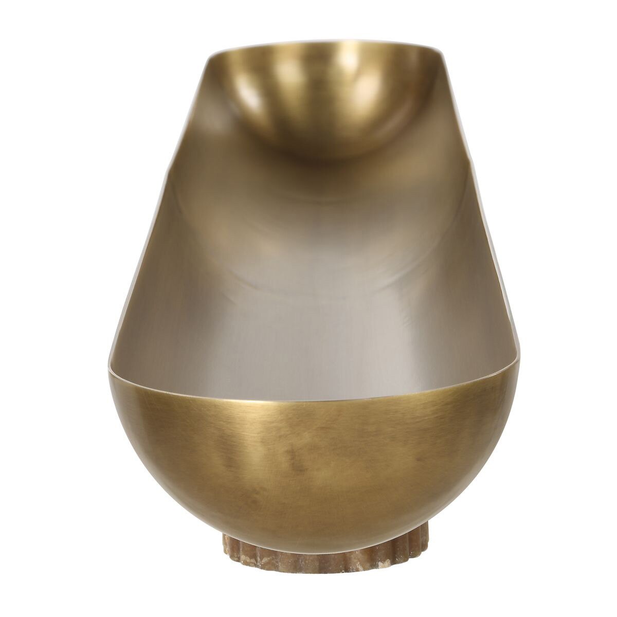 Trine Brass & Onyx Bowl side profile