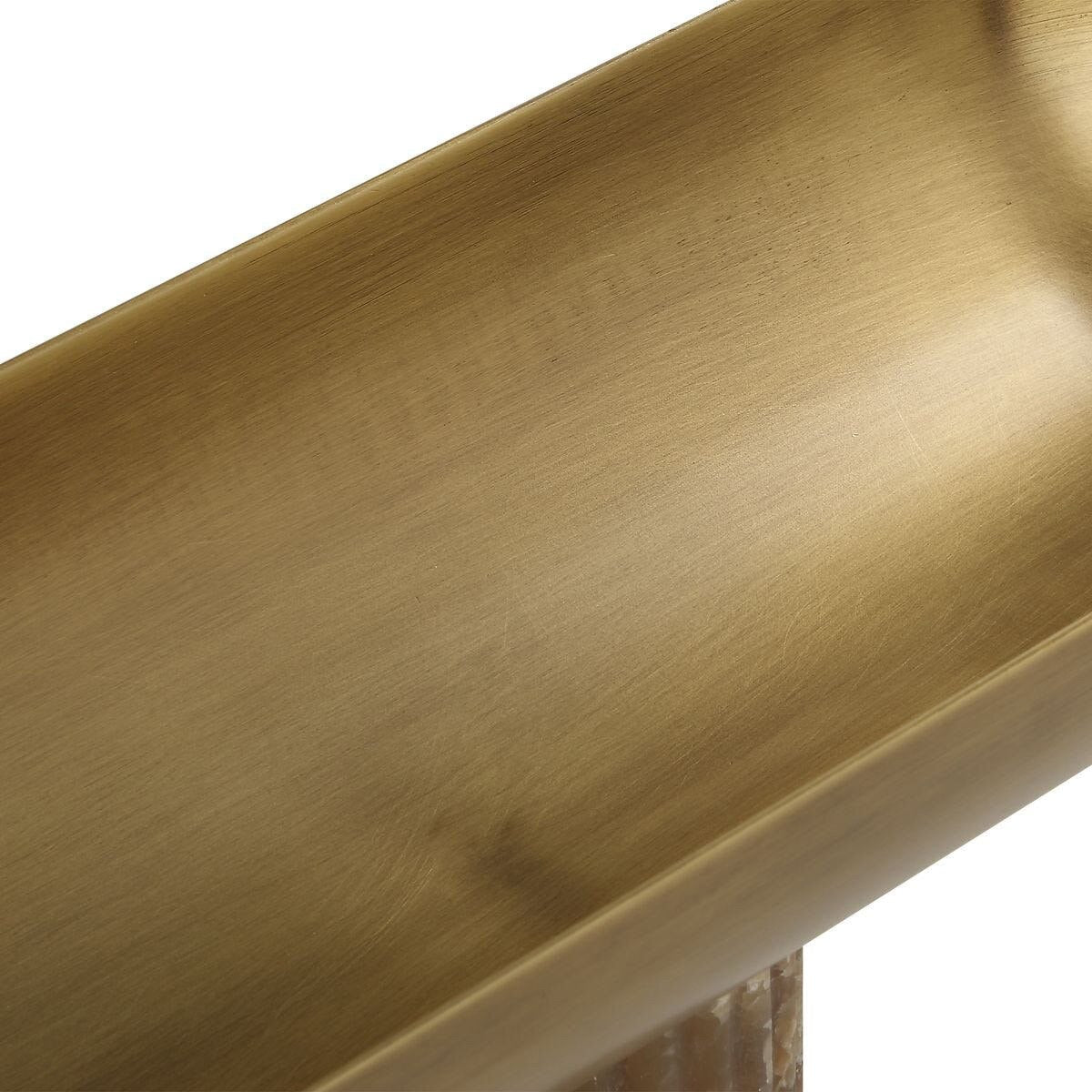 Trine Brass & Onyx Bowl styled on dining table