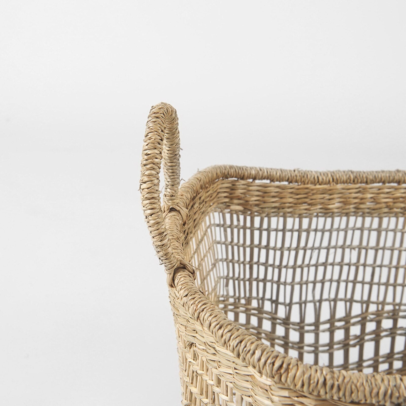 Tulum Seagrass Baskets stacked pair