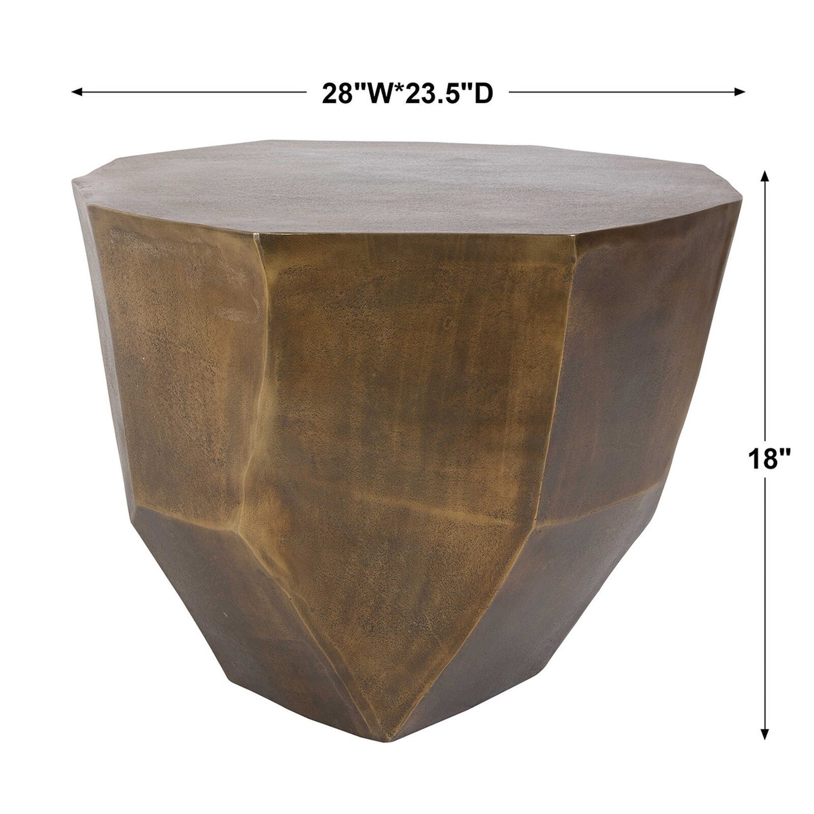 Uttermost 28" Cathenna Medium Coffee Table - Brass
