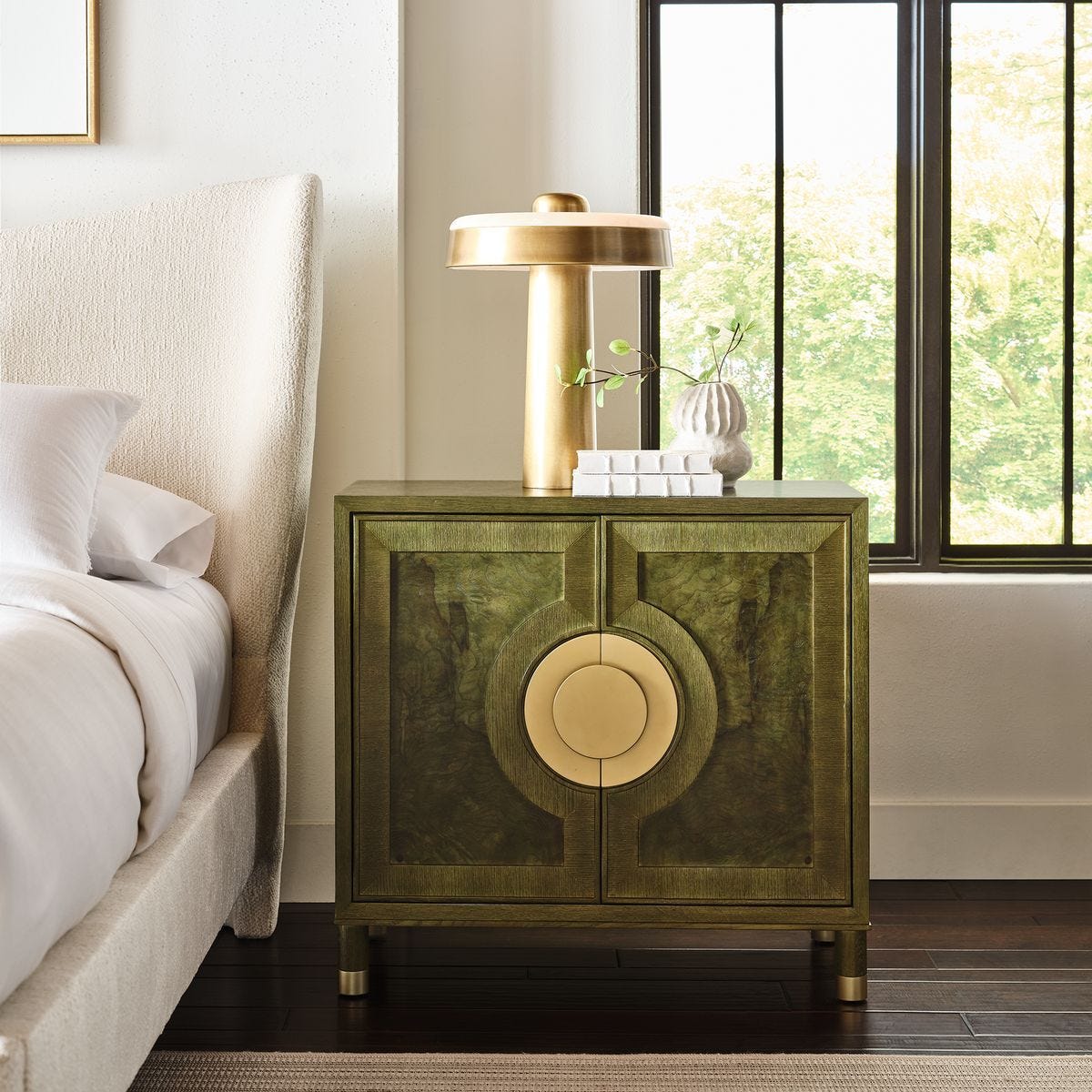Versailles Olive Burl Cabinet — by Rachel Blindauer