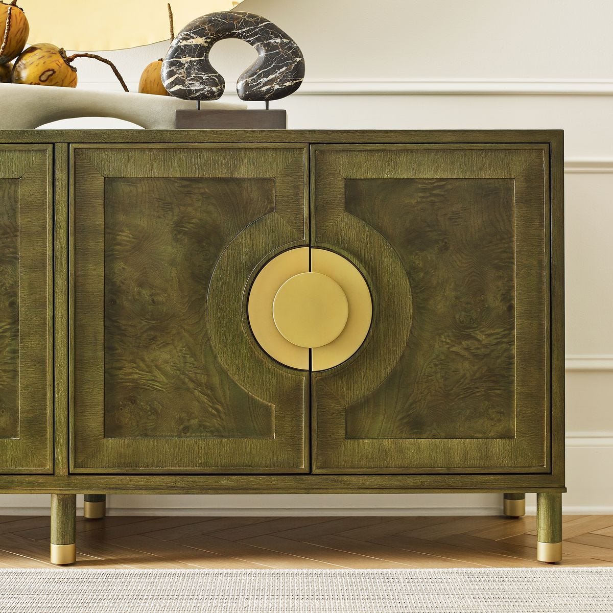 Versailles Olive Burl Cabinet — by Rachel Blindauer