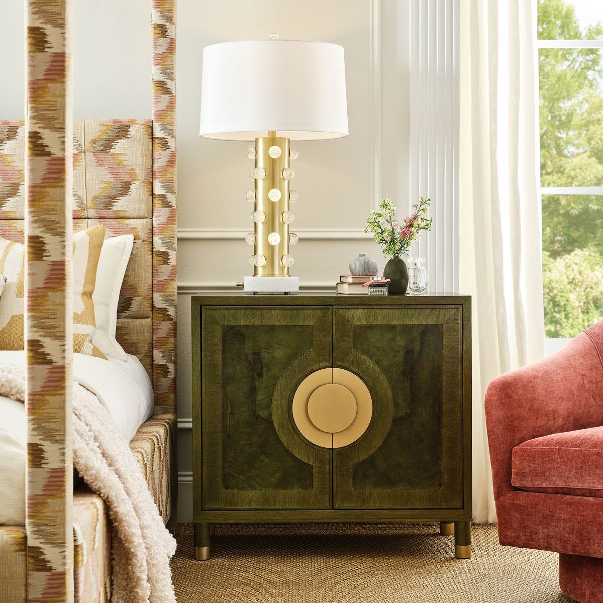 Versailles Olive Burl Cabinet — by Rachel Blindauer