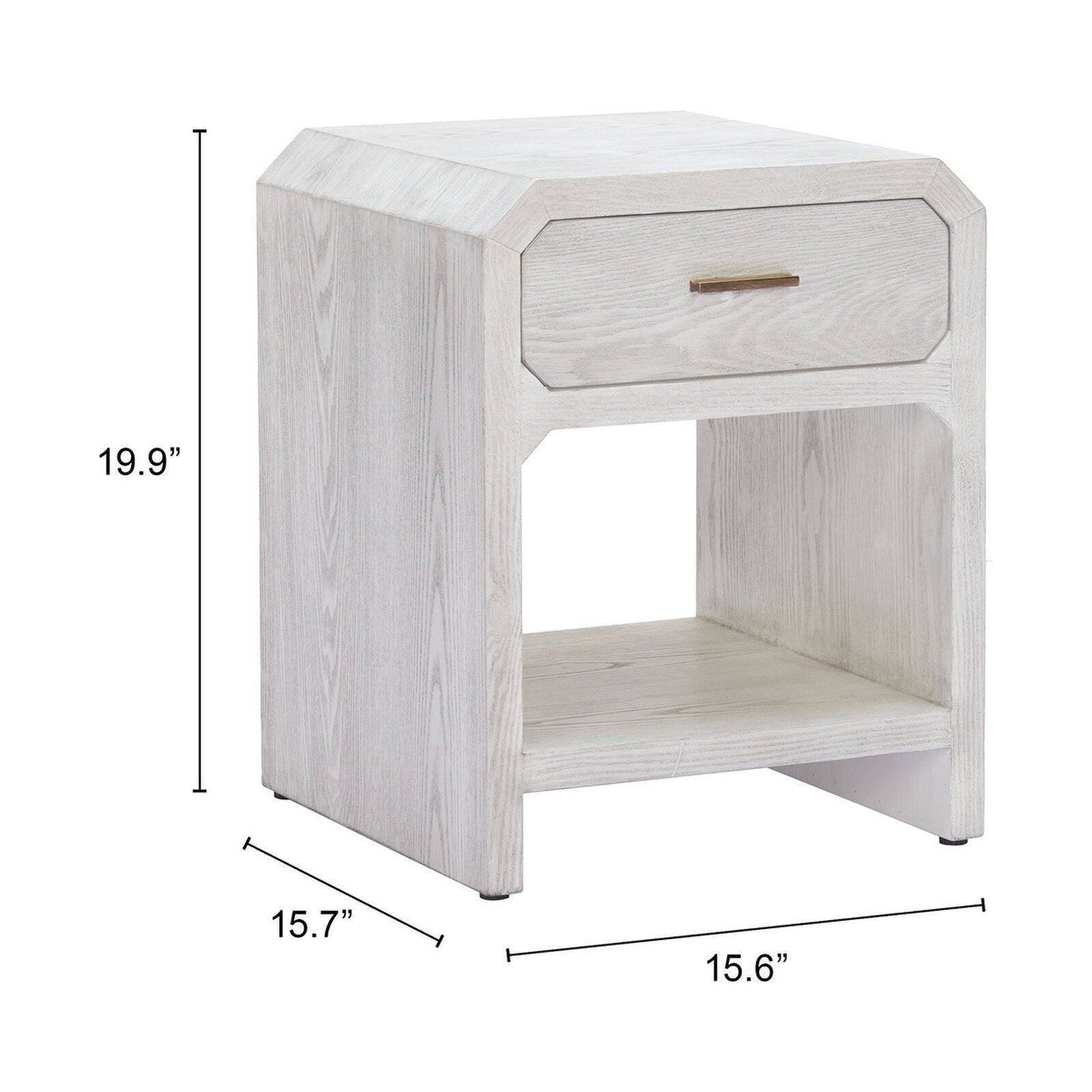 Zuo ZU-110546 Yume Side Table - Oak White