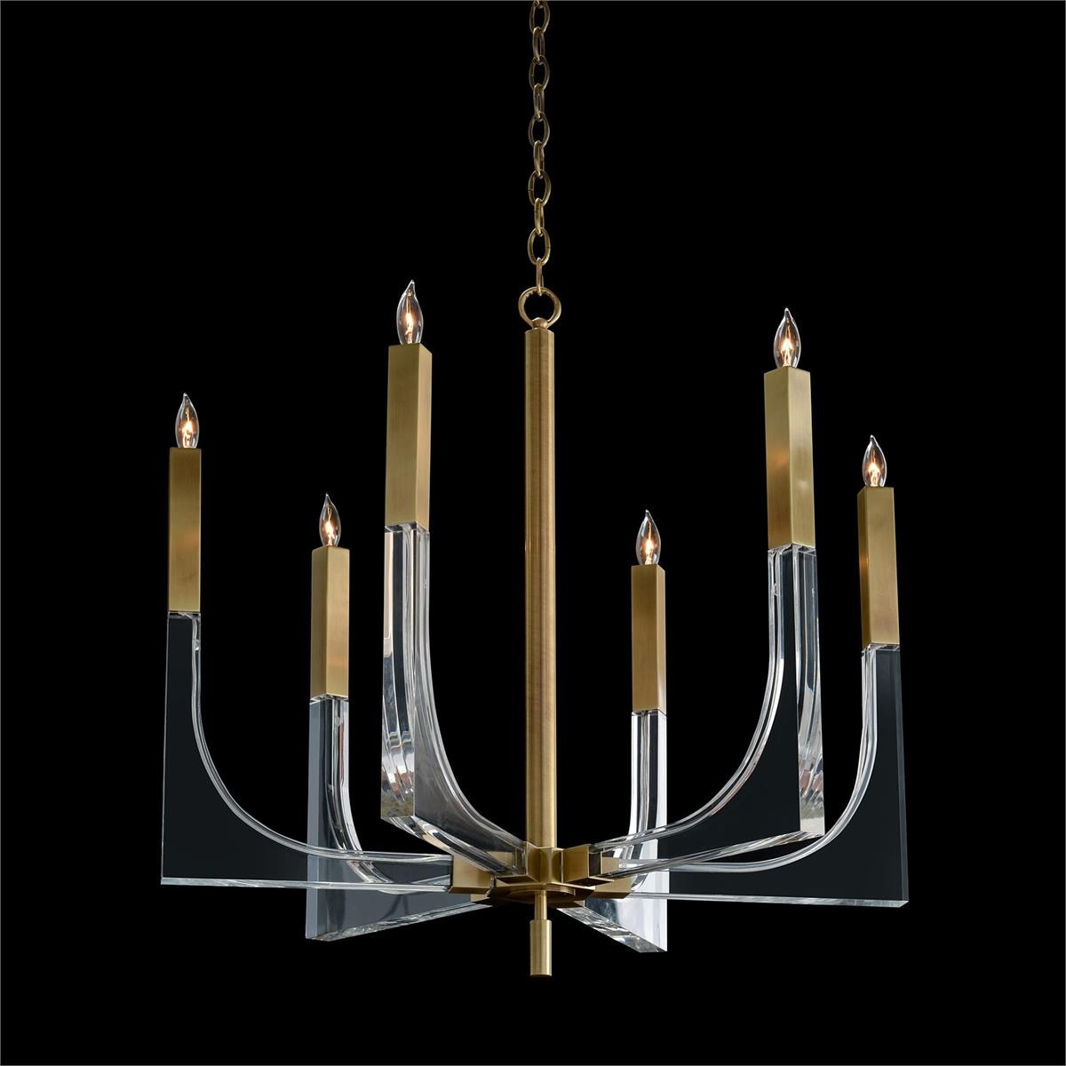Chatsworth Acrylic & Brass Chandelier