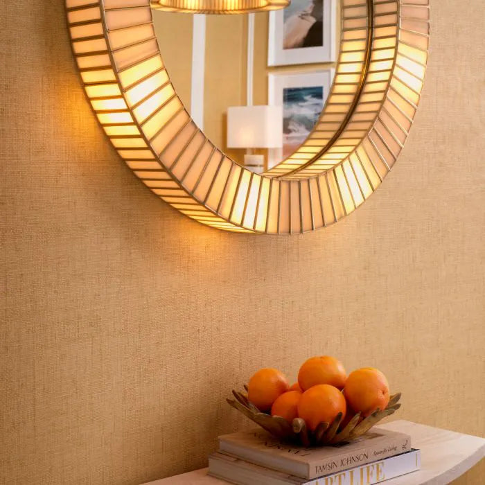 Alassio Illuminated Sunburst Mirror, angled view