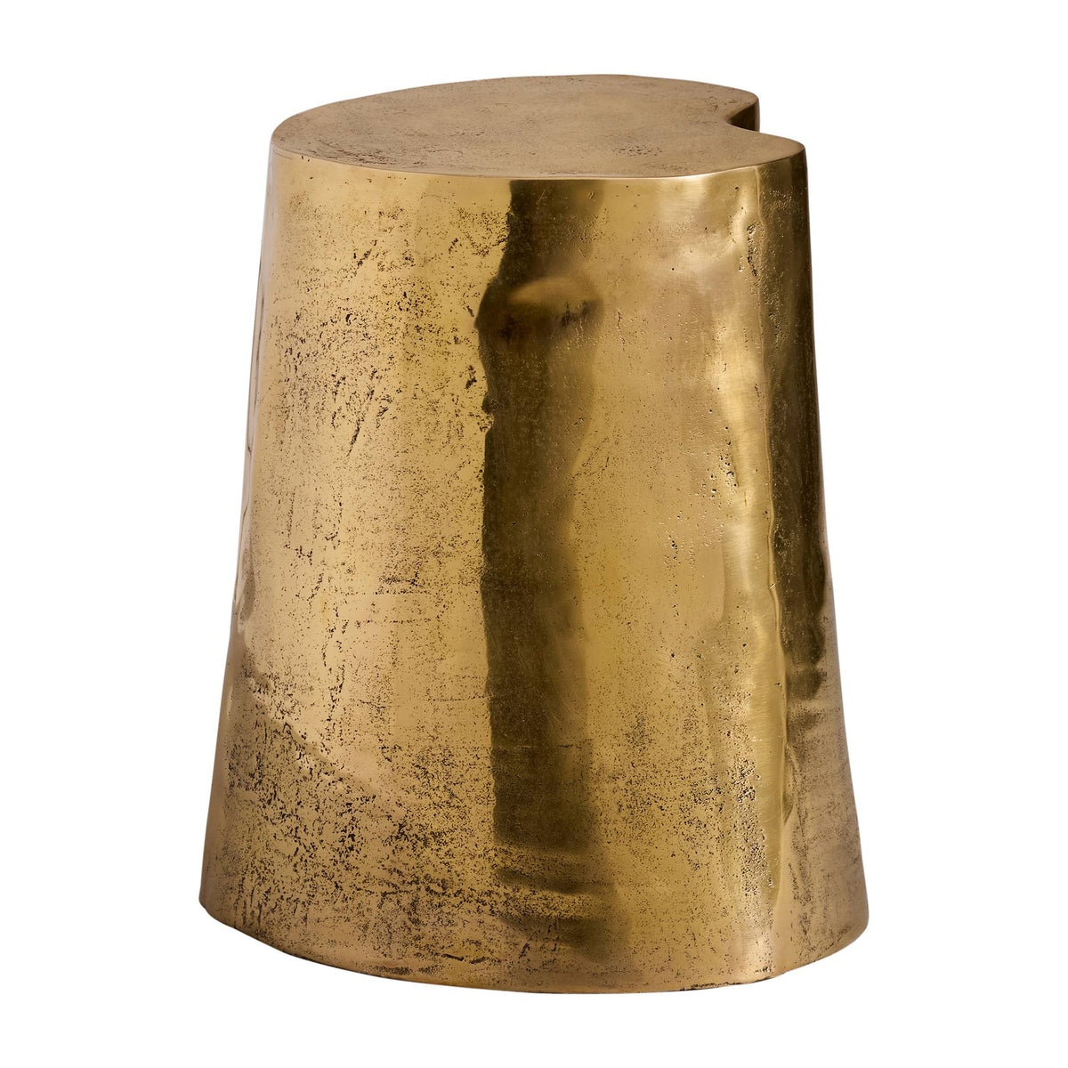 Alder cast brass tree stump accent table, additional view