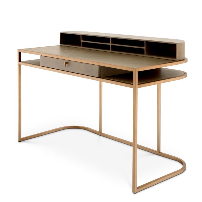 Alderley Washed Oak & Brass Writing Desk