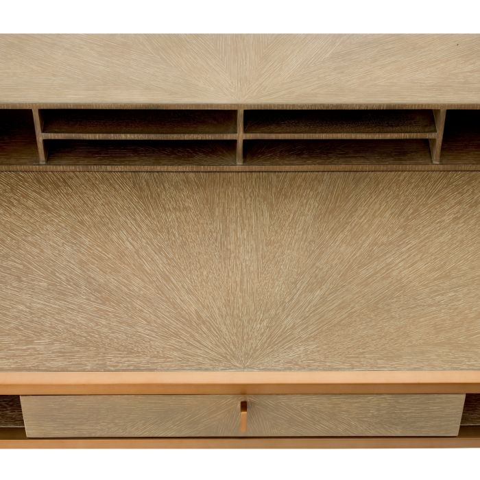 Alderley Washed Oak & Brass Writing Desk