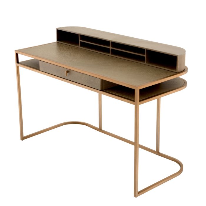 Alderley Washed Oak & Brass Writing Desk