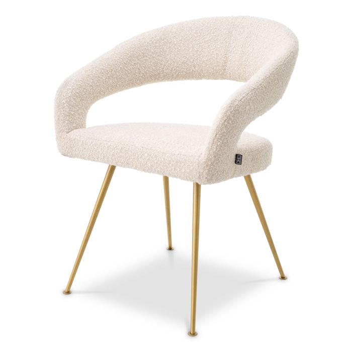 Marlowe Dining Chair in Cream Bouclé