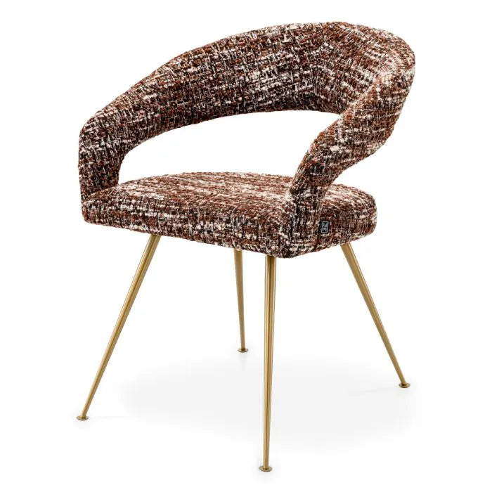 Marlowe Dining Chair in Sonata Red Bouclé