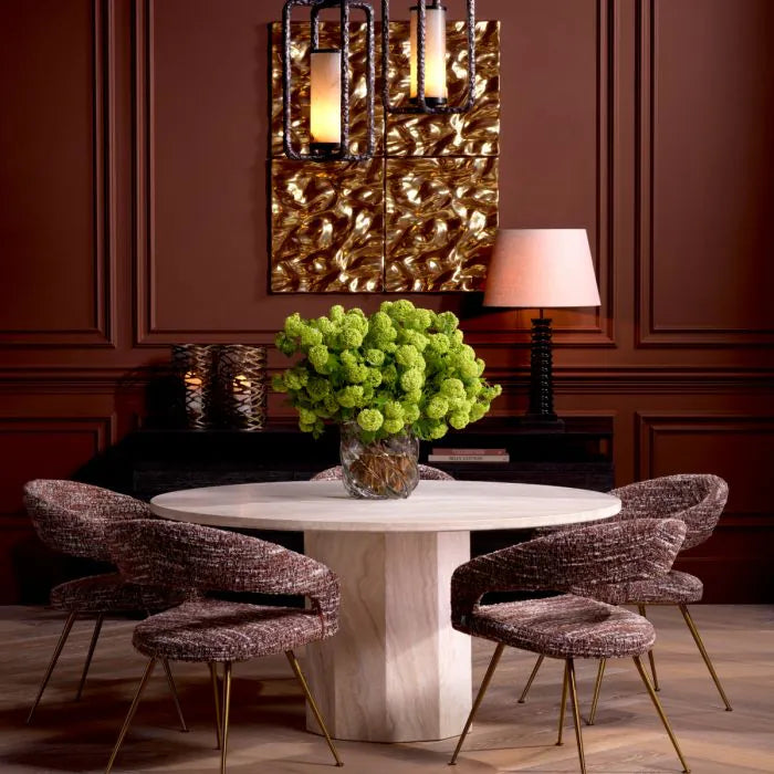Marlowe Dining Chair in Sonata Red Bouclé