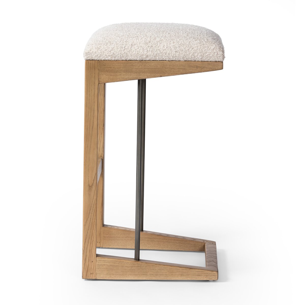 Camden Ash Stool - Bar Height - Side View