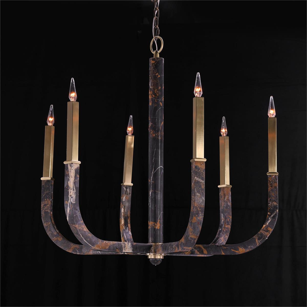 Camden Marble & Brass Chandelier