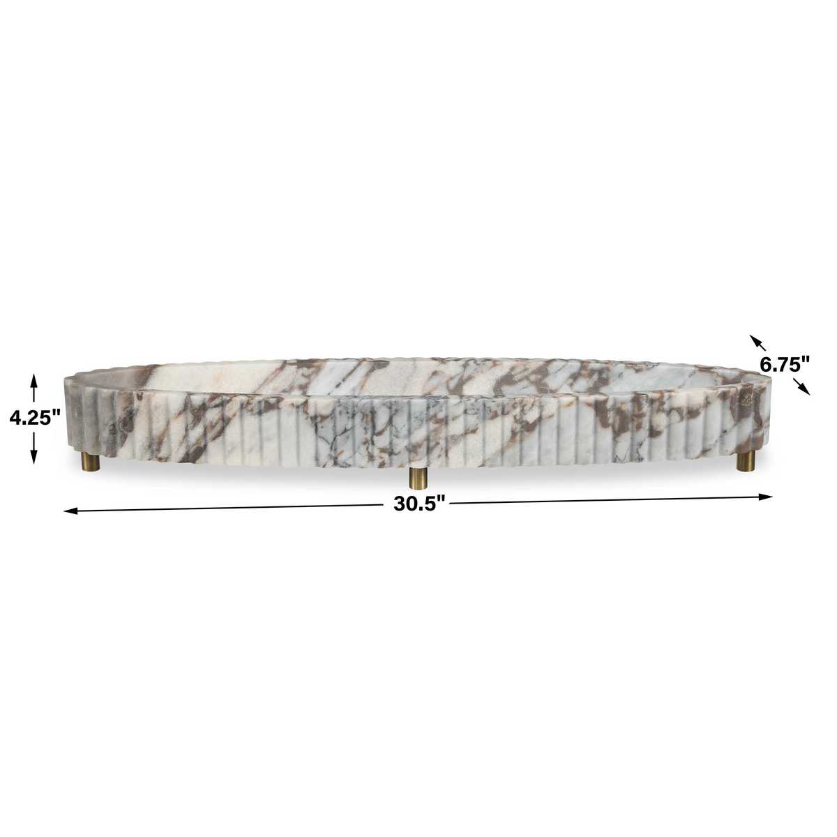 Canyon Fluted Stone Bowl dimensions
