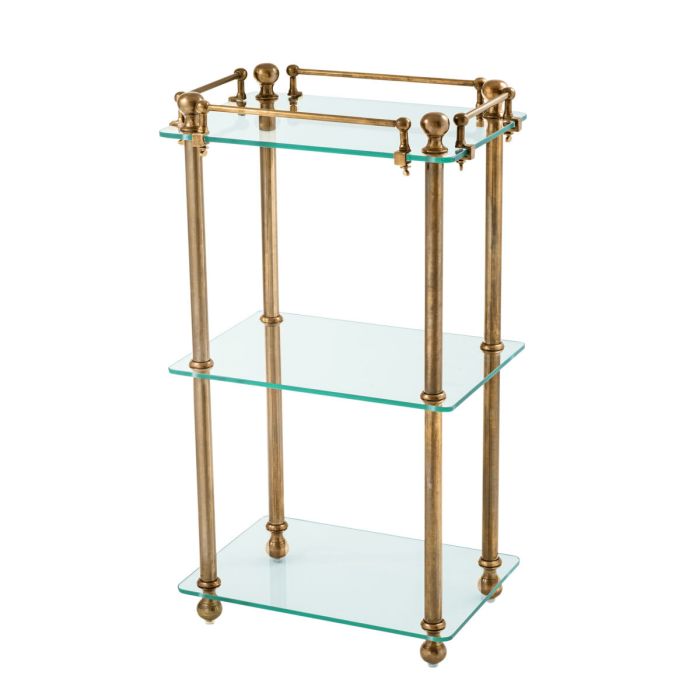 Cascais Brass & Glass Bath Shelf