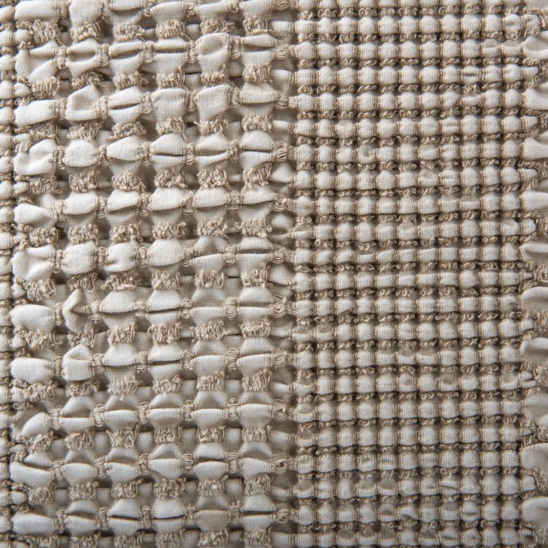 Detail of heavy cotton waffle weave texture