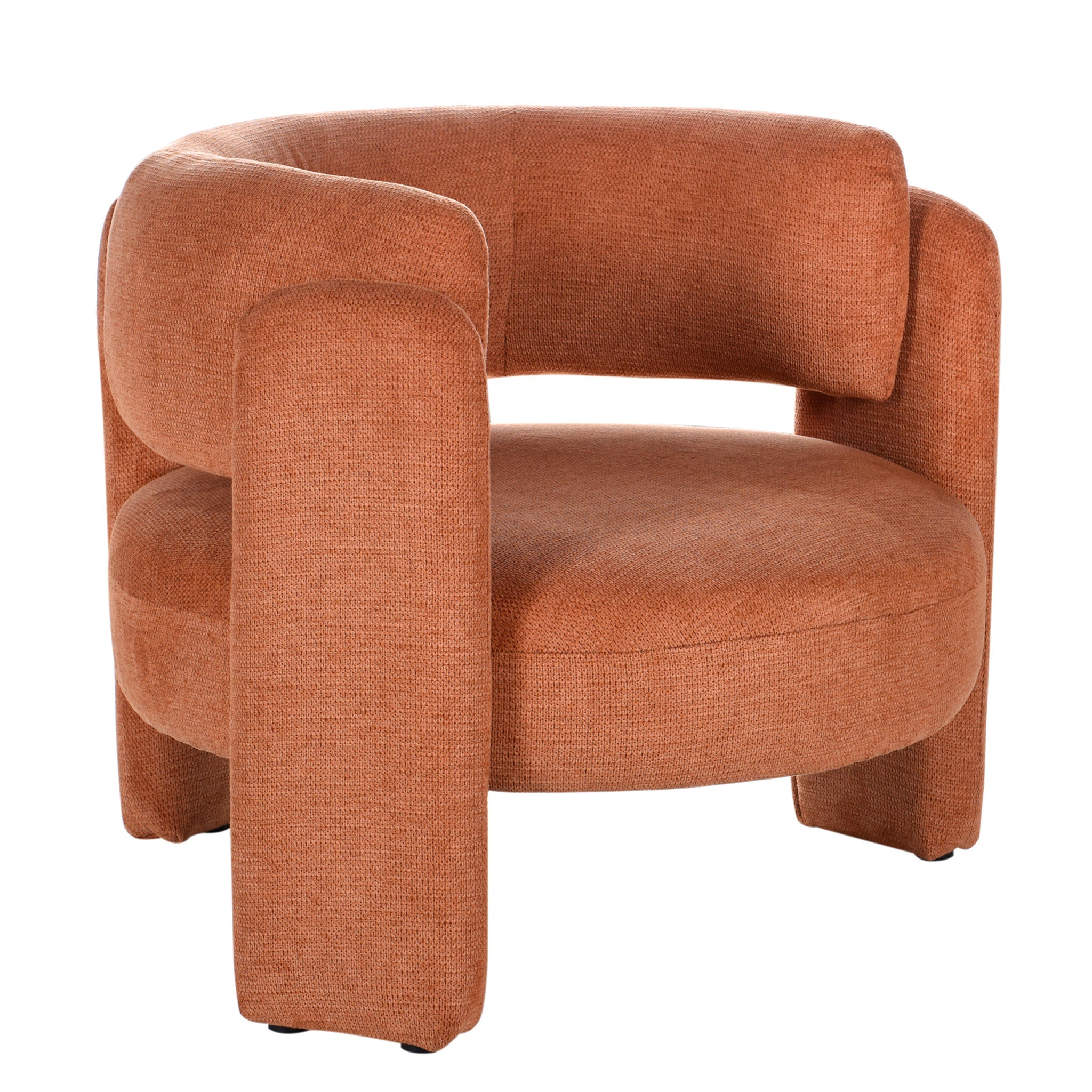 Fabric Barrel Back Lounge Chair detail
