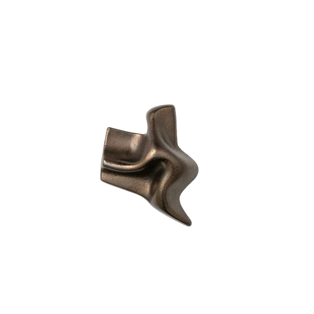 Fold Brass Cabinet Knob in Oil Rubbed Bronze