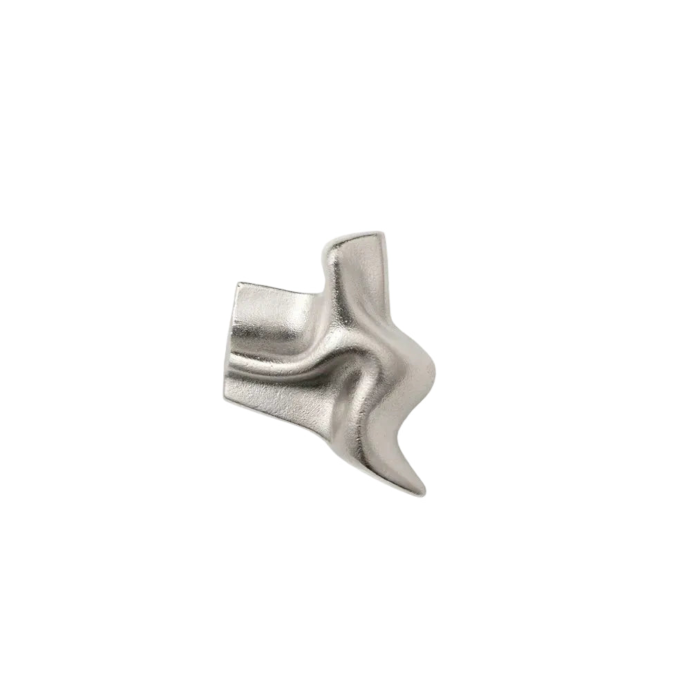 Fold Brass Cabinet Knob in Pewter