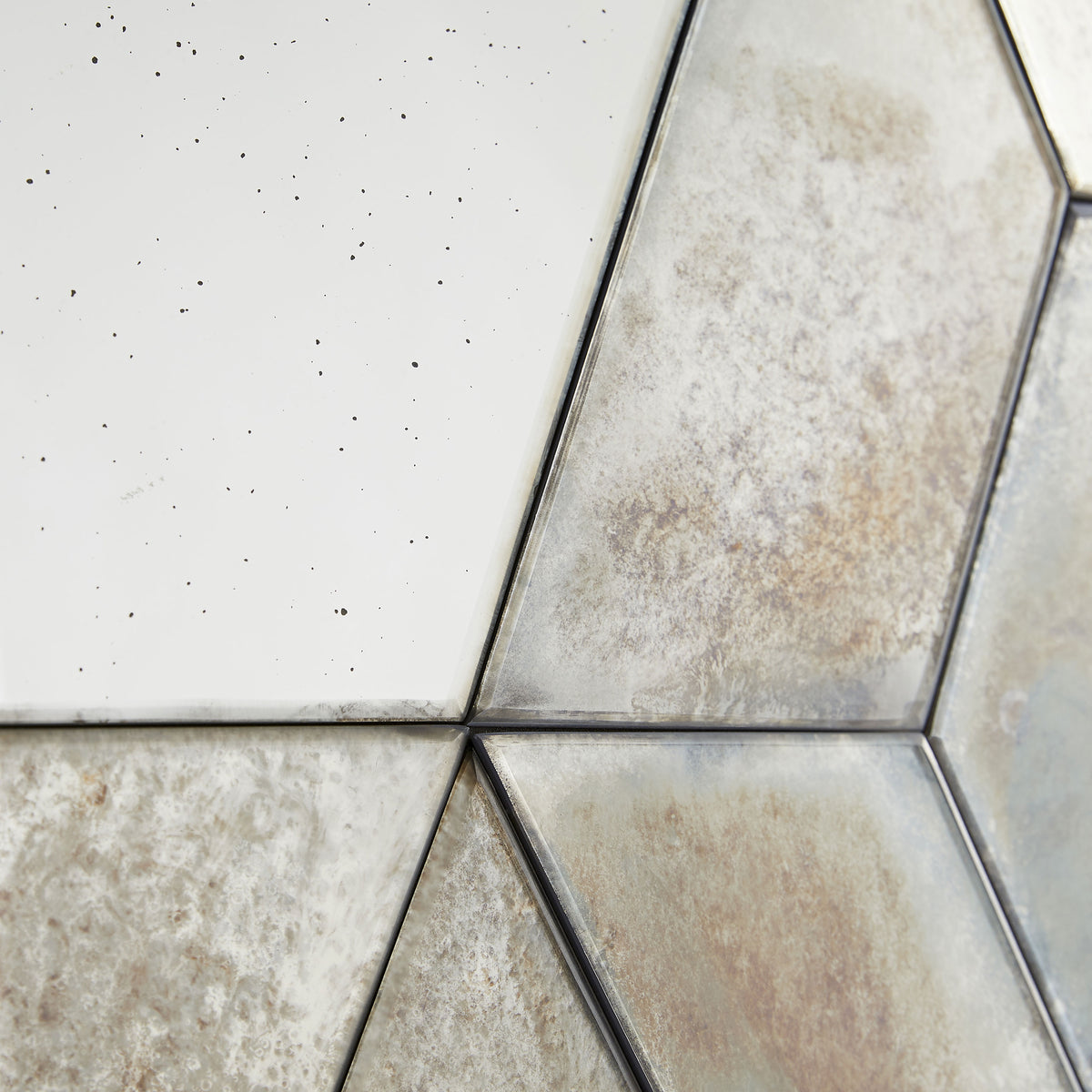 Gemma faceted antiqued glass mirror, additional view