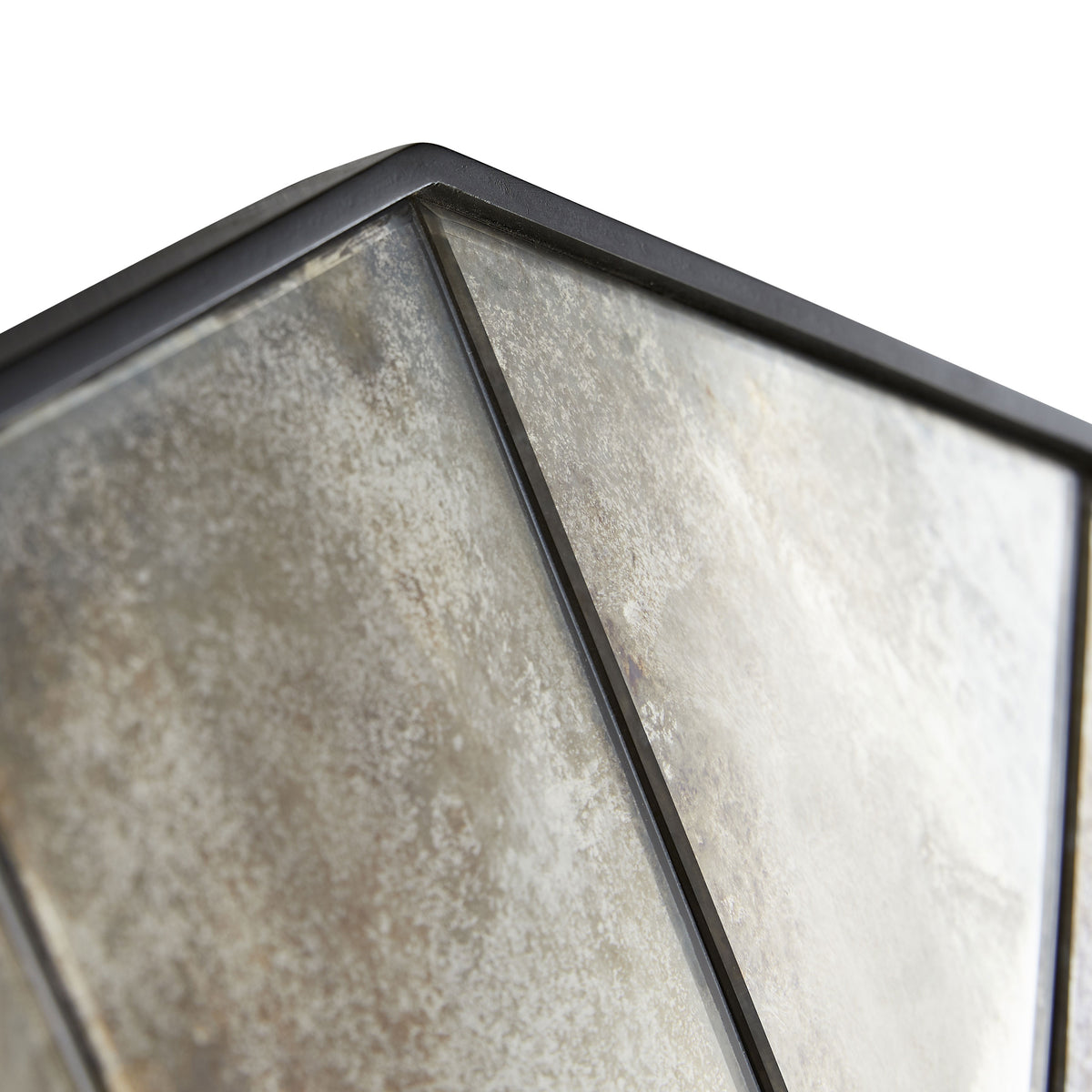Gemma faceted antiqued glass mirror, additional view