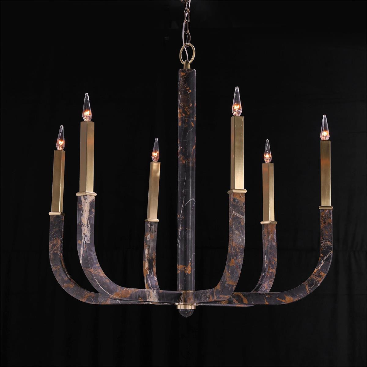Camden Marble & Brass Chandelier