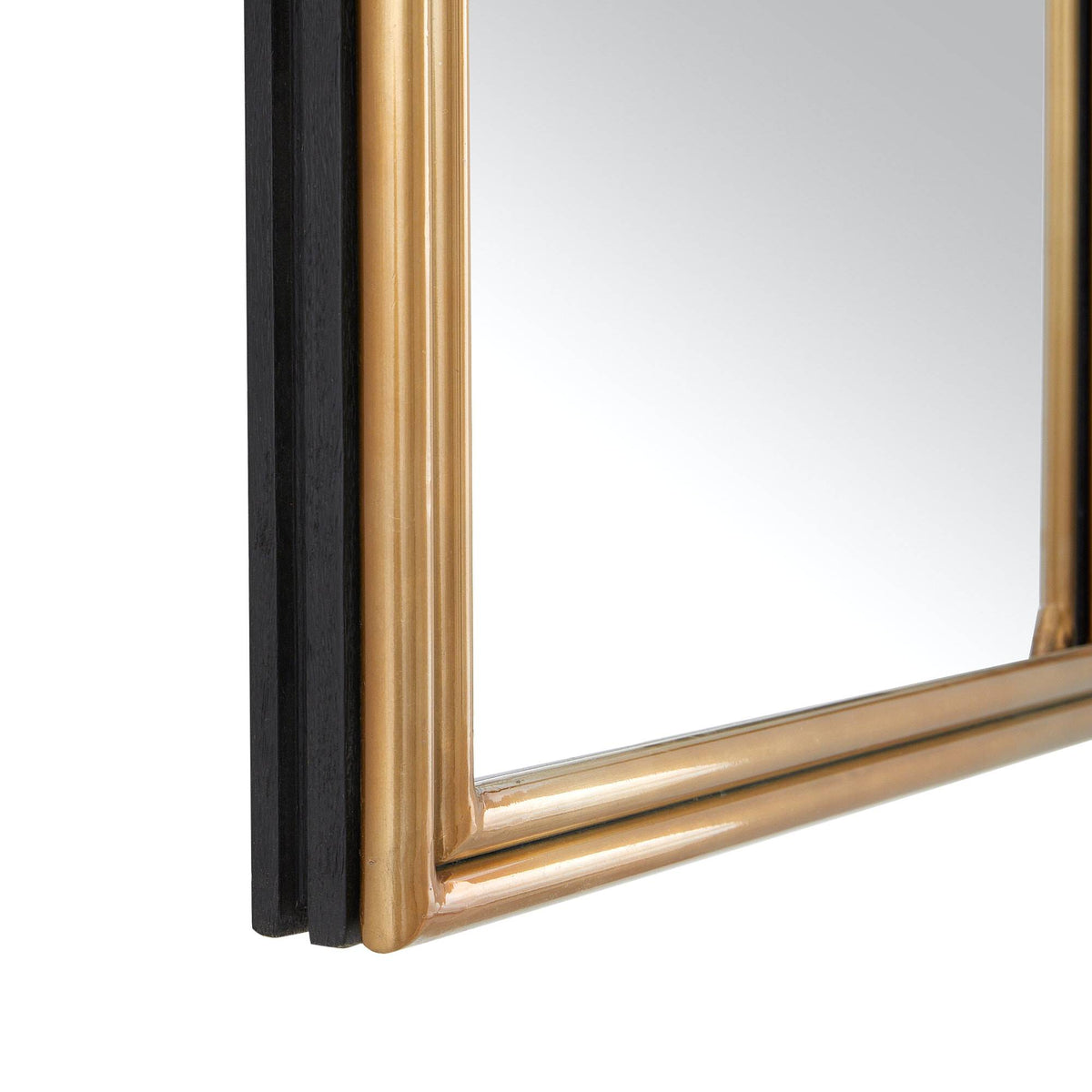 Harbor knot brass rectangular mirror, additional view