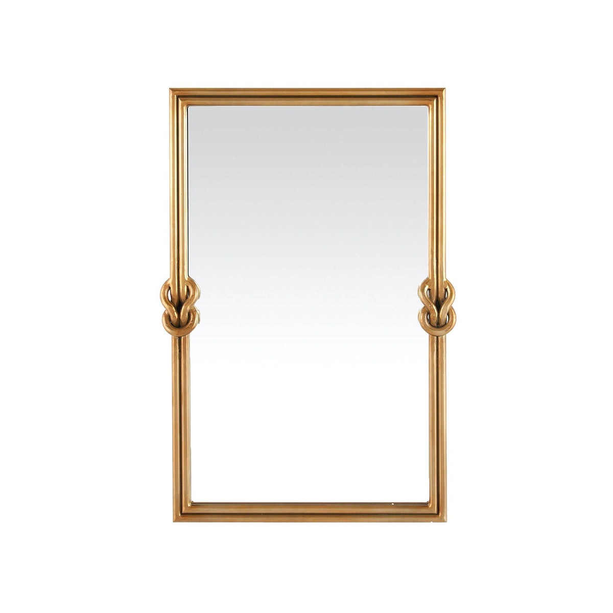 Harbor knot brass rectangular mirror, additional view