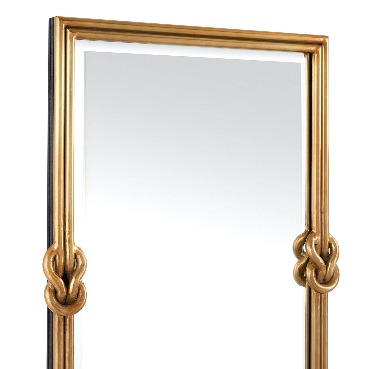 Harbor knot brass rectangular mirror, additional view