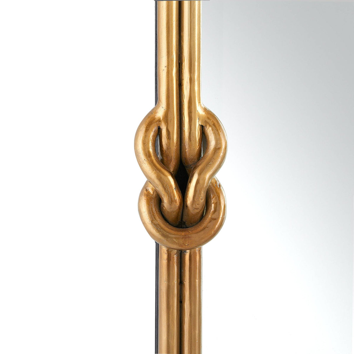 Harbor knot brass rectangular mirror, additional view