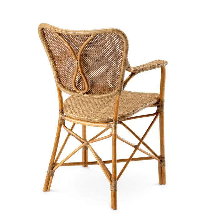 Havana Dining Armchair in Honey Rattan