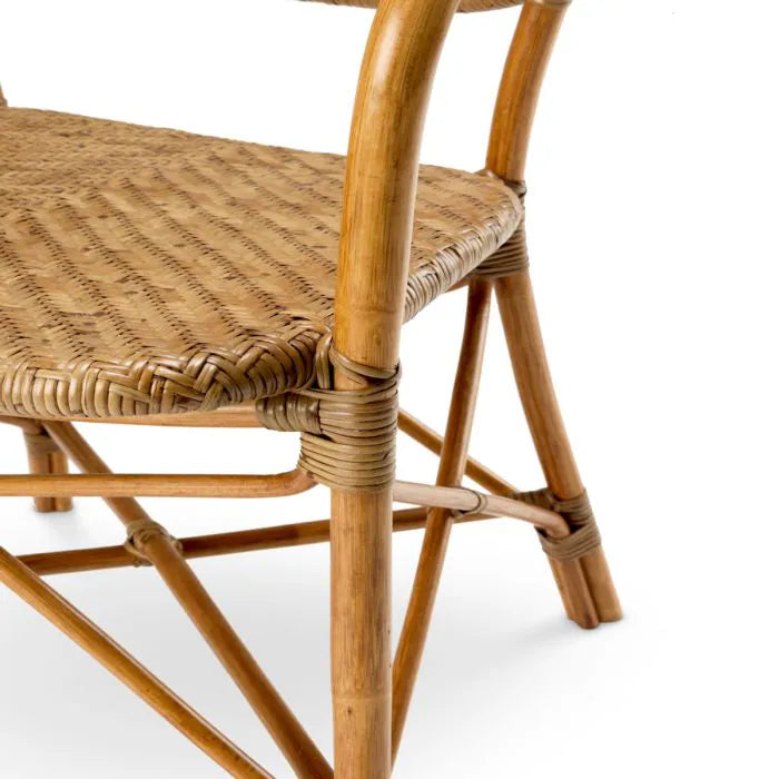 Havana Dining Armchair in Honey Rattan