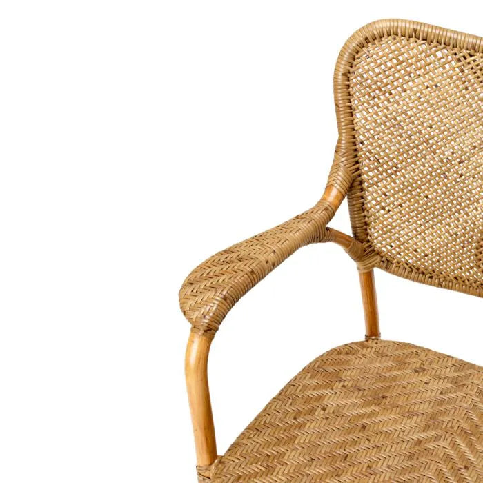 Havana Dining Armchair in Honey Rattan