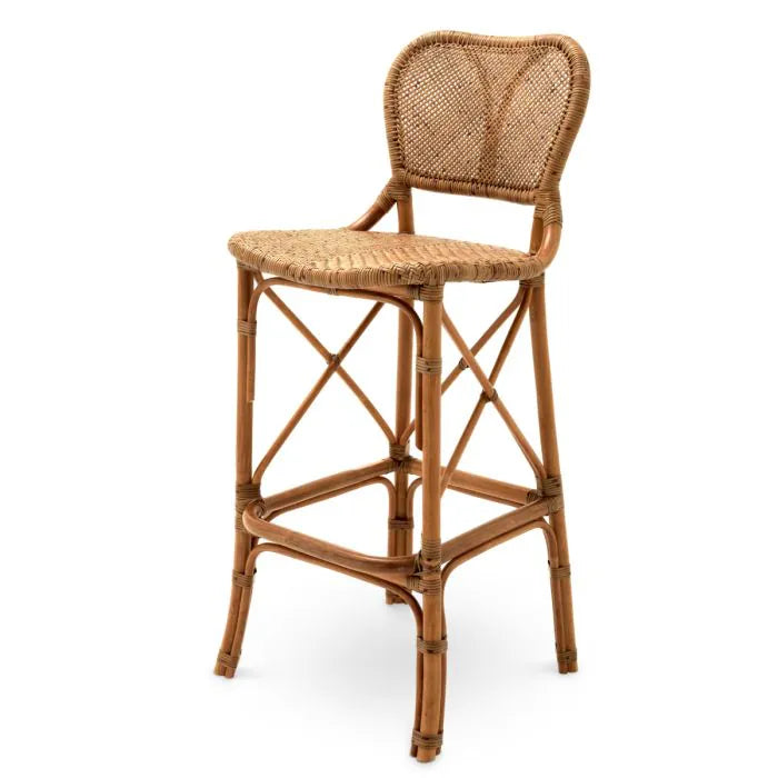 Havana Bar Stool in Honey Rattan