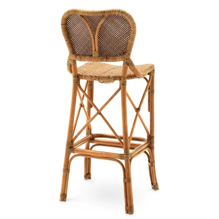Havana Bar Stool in Honey Rattan