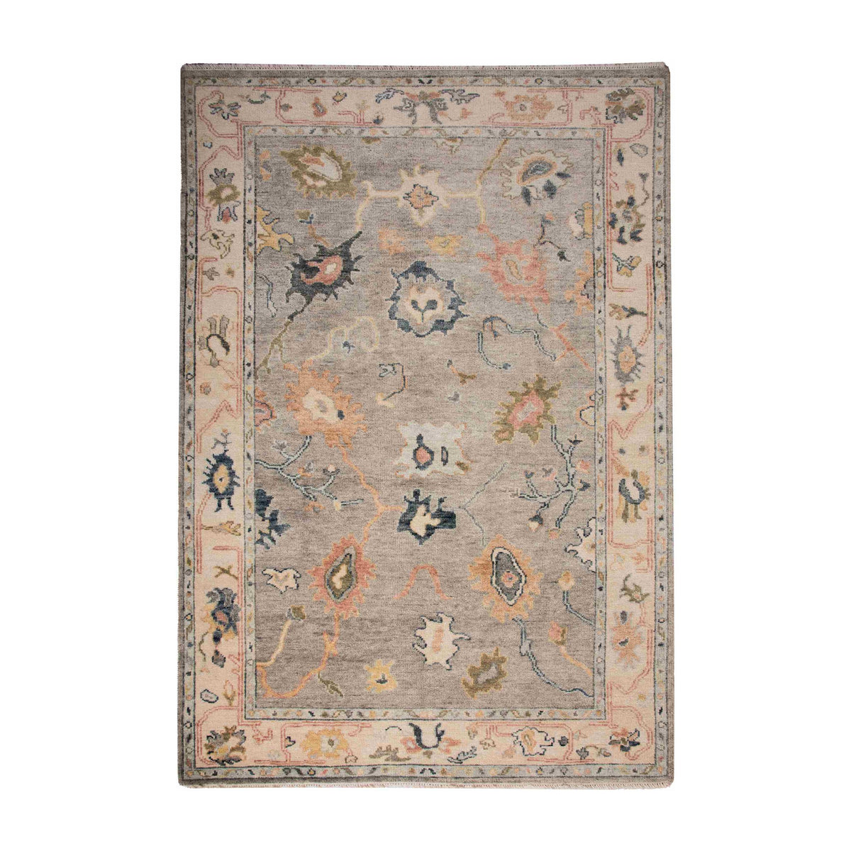 Heritage Hand-Knotted Wool Rug — Gray