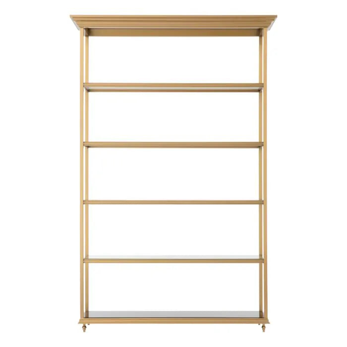 Kensington Brass & Glass Étagere styled shelves