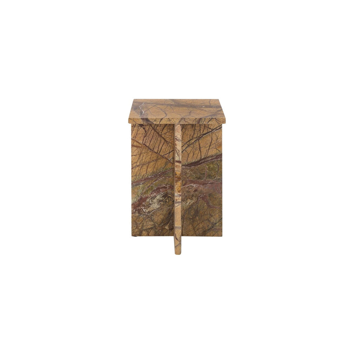 Kensington Marble Short Drink Table, Red — Rachel Blindauer