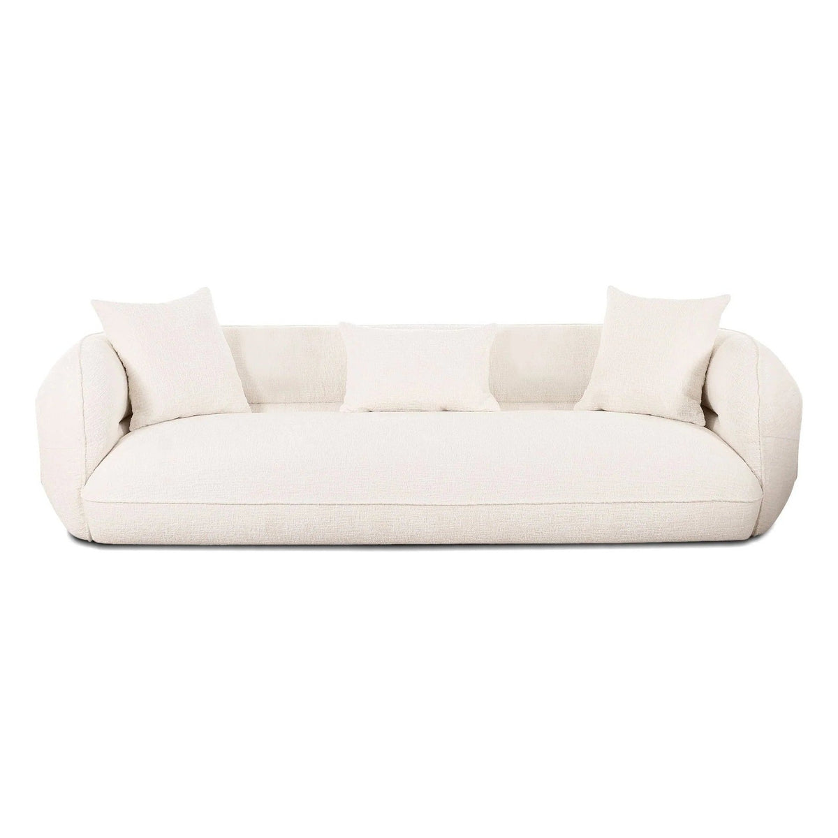 Provence Textured Velvet Sofa in White — Rachel Blindauer