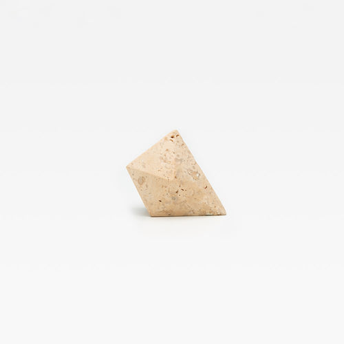 Facet Marble Cabinet Knob in Travertine